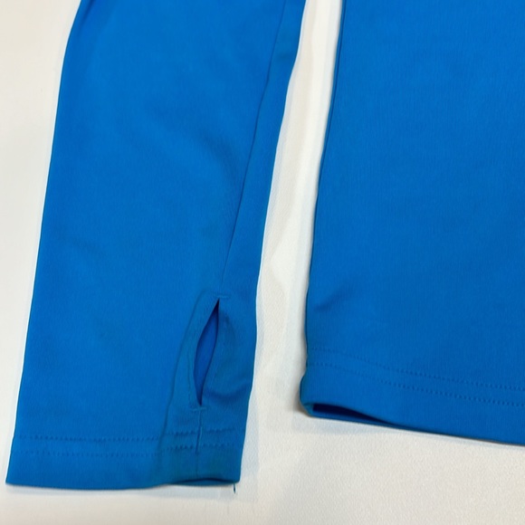 Under Armour Kids Quarter Zip Long Sleeve Shirt Blue Pink Neon Girls Collar Play - Picture 2 of 7